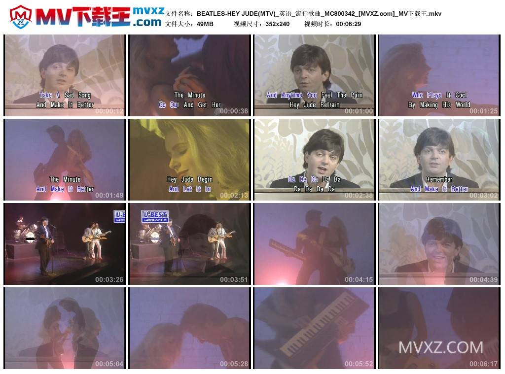 BEATLES-HEY JUDE(MTV)_英语_流行歌曲_MC800342